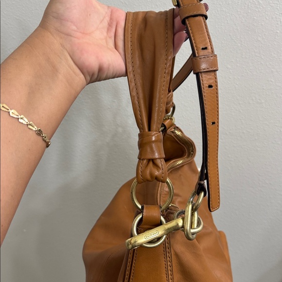 Coach Kristin Brown Leather Hobo Bag with Gold Accents - Picture 17 of 17